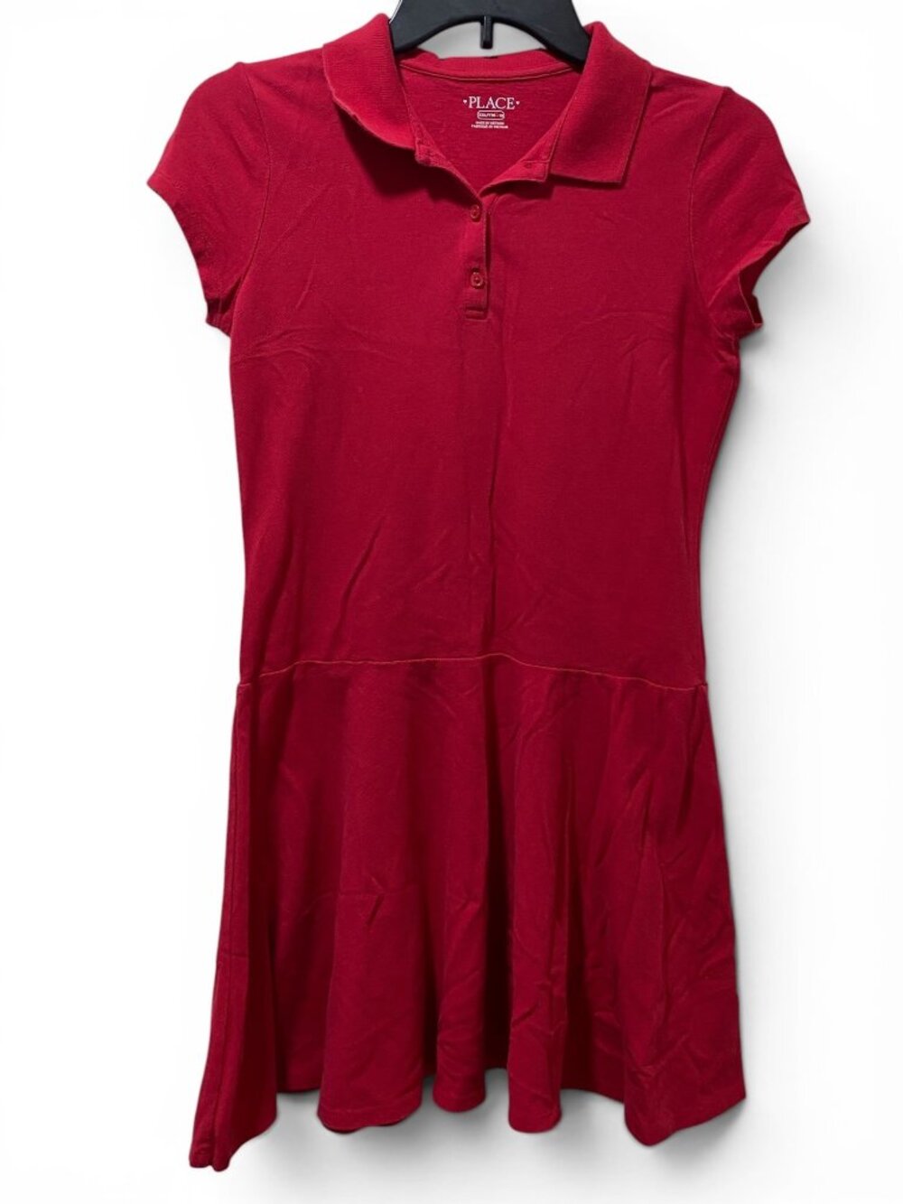 The Children’s Place Girls Red Polo Dress Size XXL 16 Cotton Short Sleeve